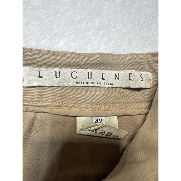Euchenes Italian Cargo Pants Women Cotton Twill Utility Khaki VTG Waist 30”-32” - Picture 4 of 5